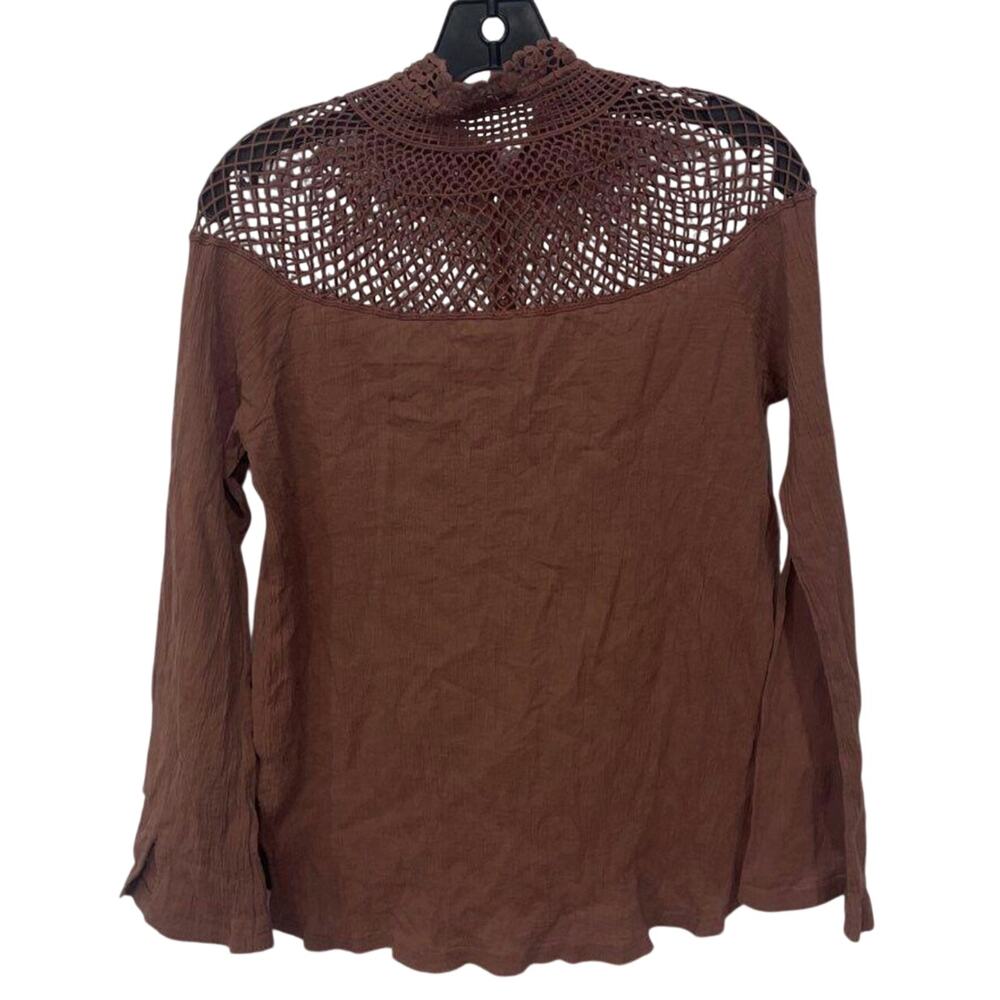 Free People / On The Island Blouse / sz M - Picture 3 of 3